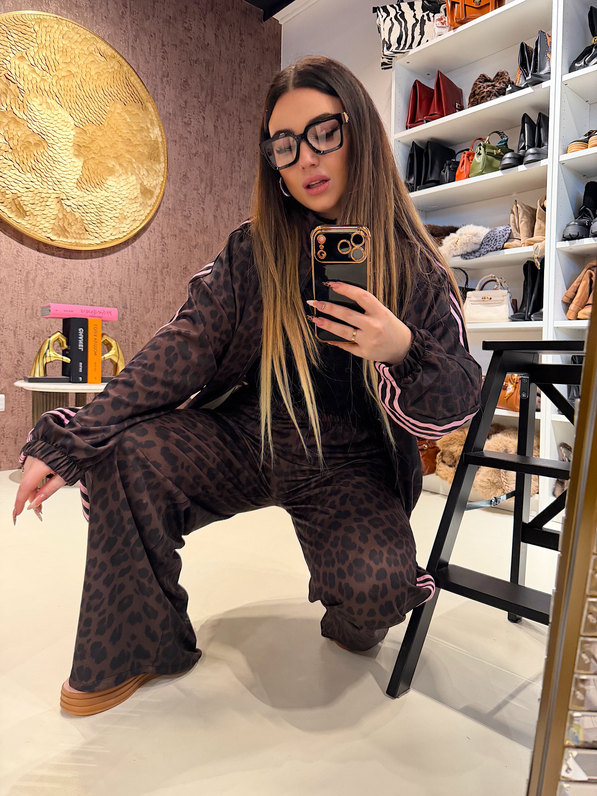 Giacca maculata con bande rosa - R.a. Boutique