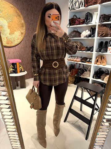 Maxi camicione con borchie - R.a. Boutique