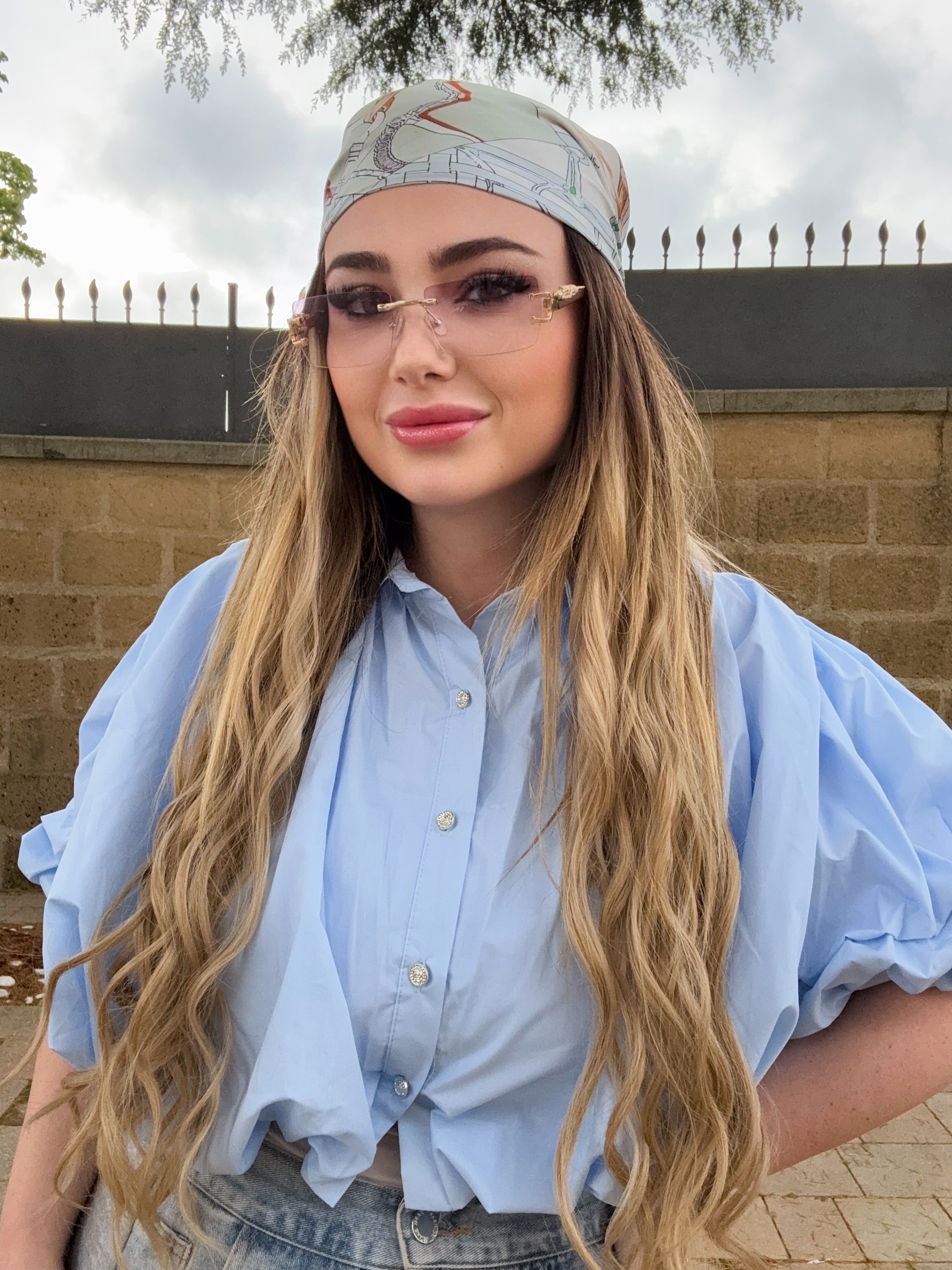 Camicetta con strass al collo - R.a. Boutique