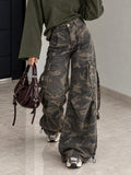 Pantalone Cargo Camouflage Wide Leg - R.a. Boutique