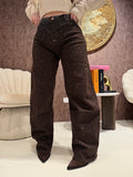 Jeans maculato con strass - R.a. Boutique