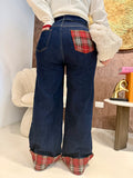 Jeans con Risvolto e Tasca Scozzese - R.a. Boutique
