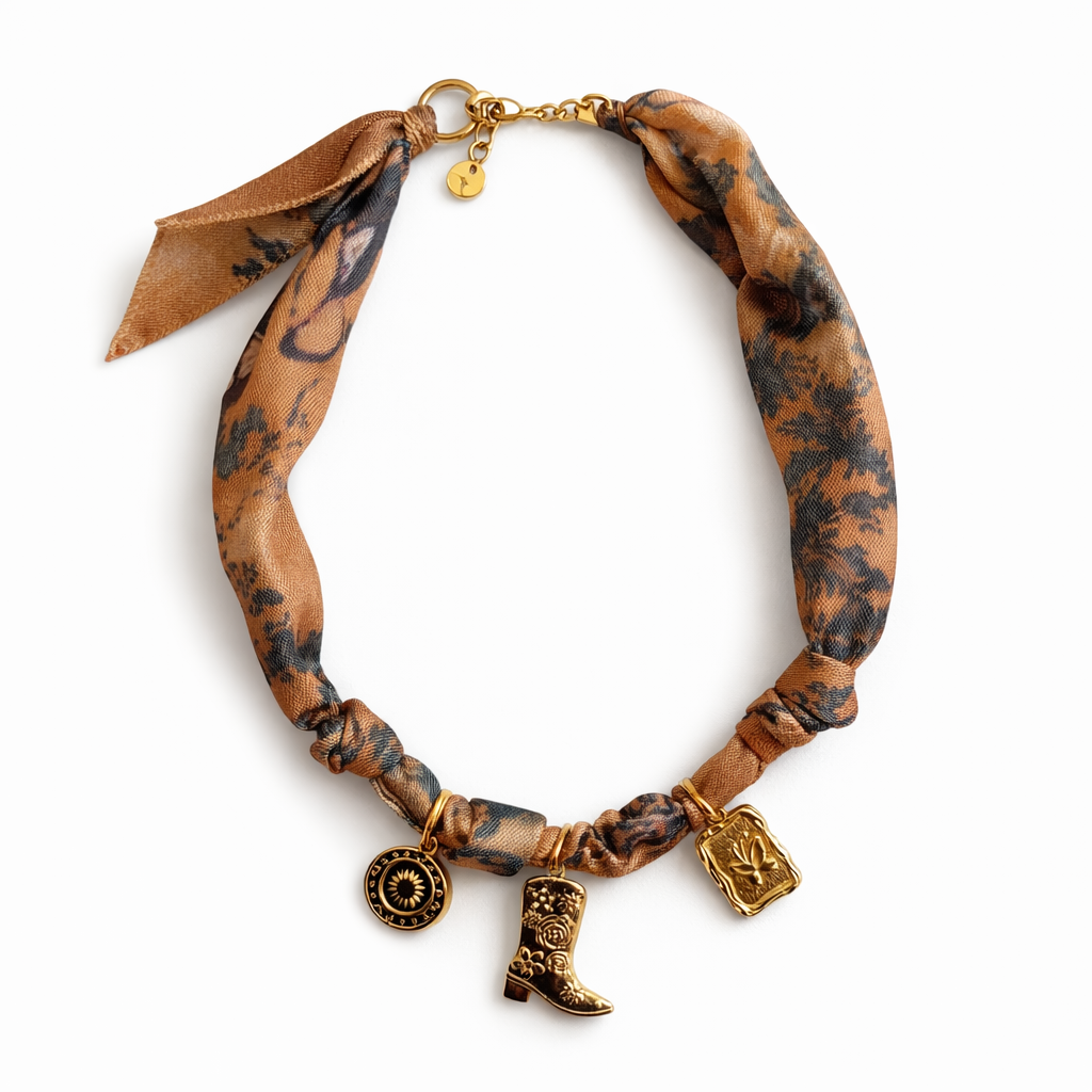 Collana Foulard Western con stivaletto - R.a. Boutique