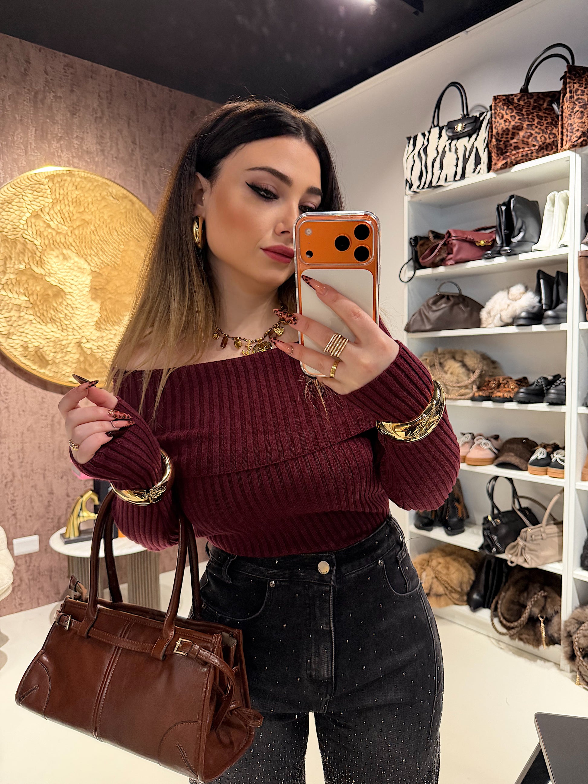 Maglione Spalla Scoperta - R.a. Boutique