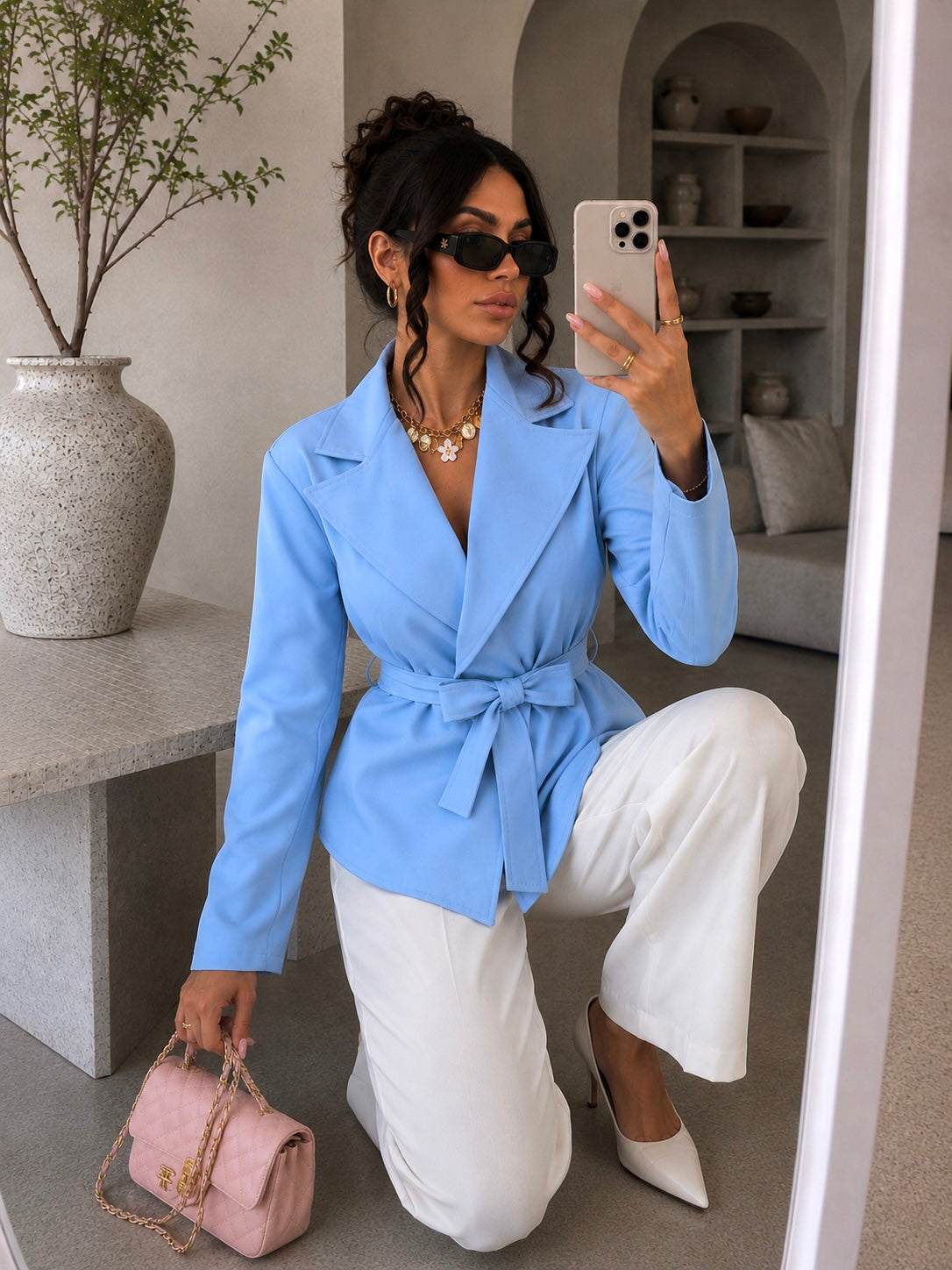 Giacca basic incrocio e fiocco - R.a. Boutique