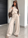 Completo Soft Winter in Maglia con Pantalone – Beige - R.a. Boutique
