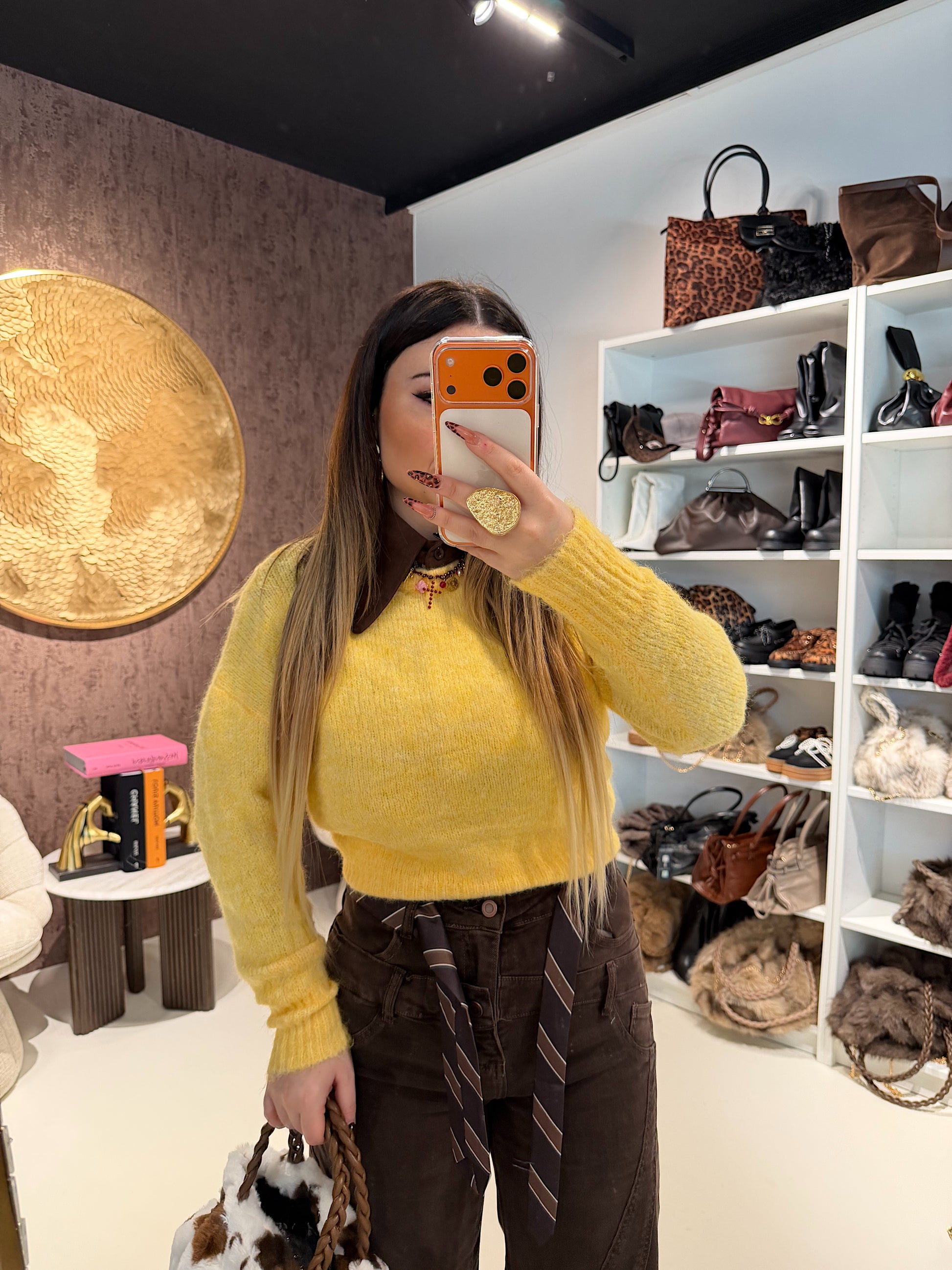 Maglioncino Softy giallo - R.a. Boutique