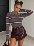 Maglia Polo a Righe College Grigio Scuro - R.a. Boutique
