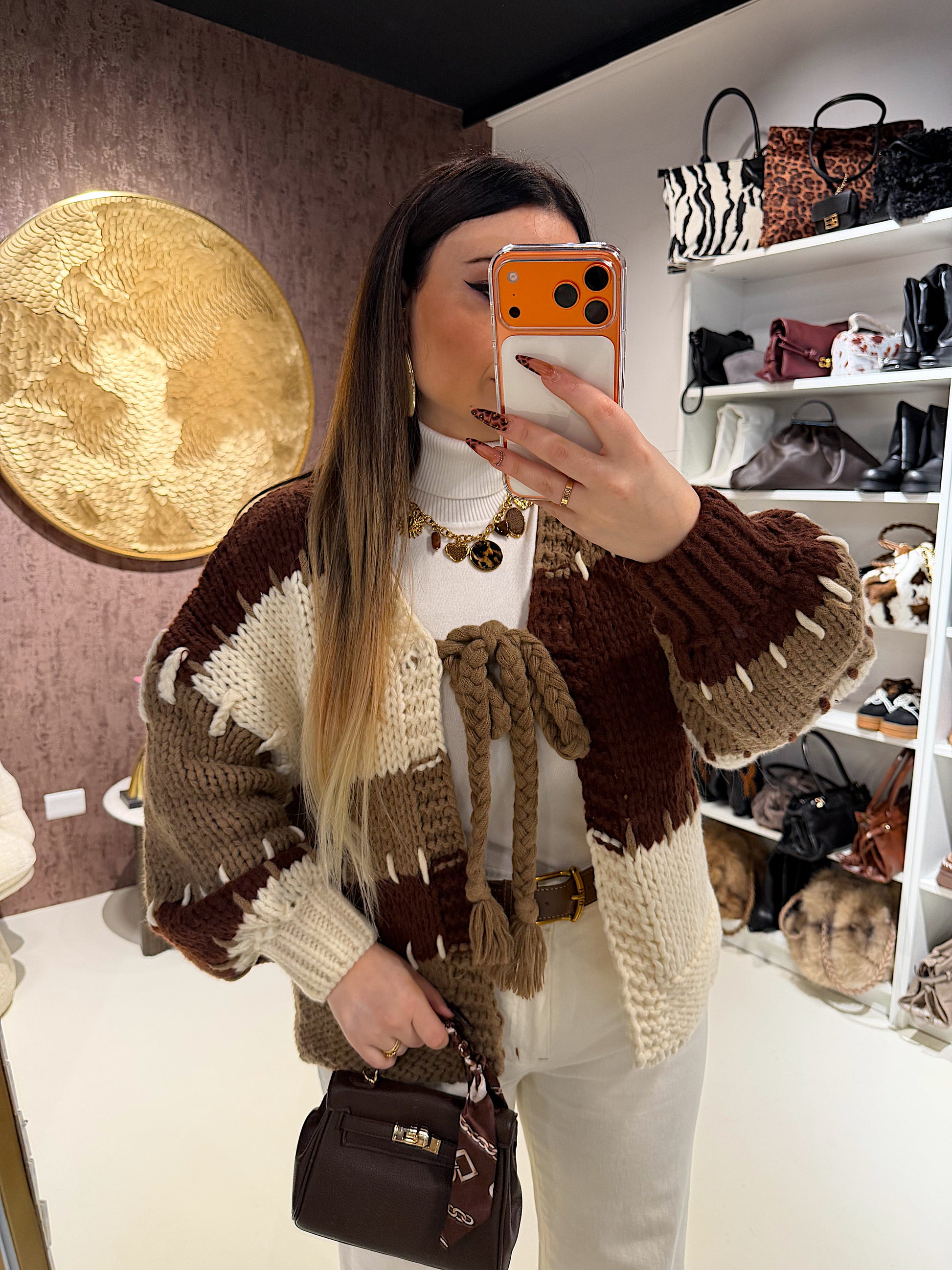 Cardigan a trecce - R.a. Boutique