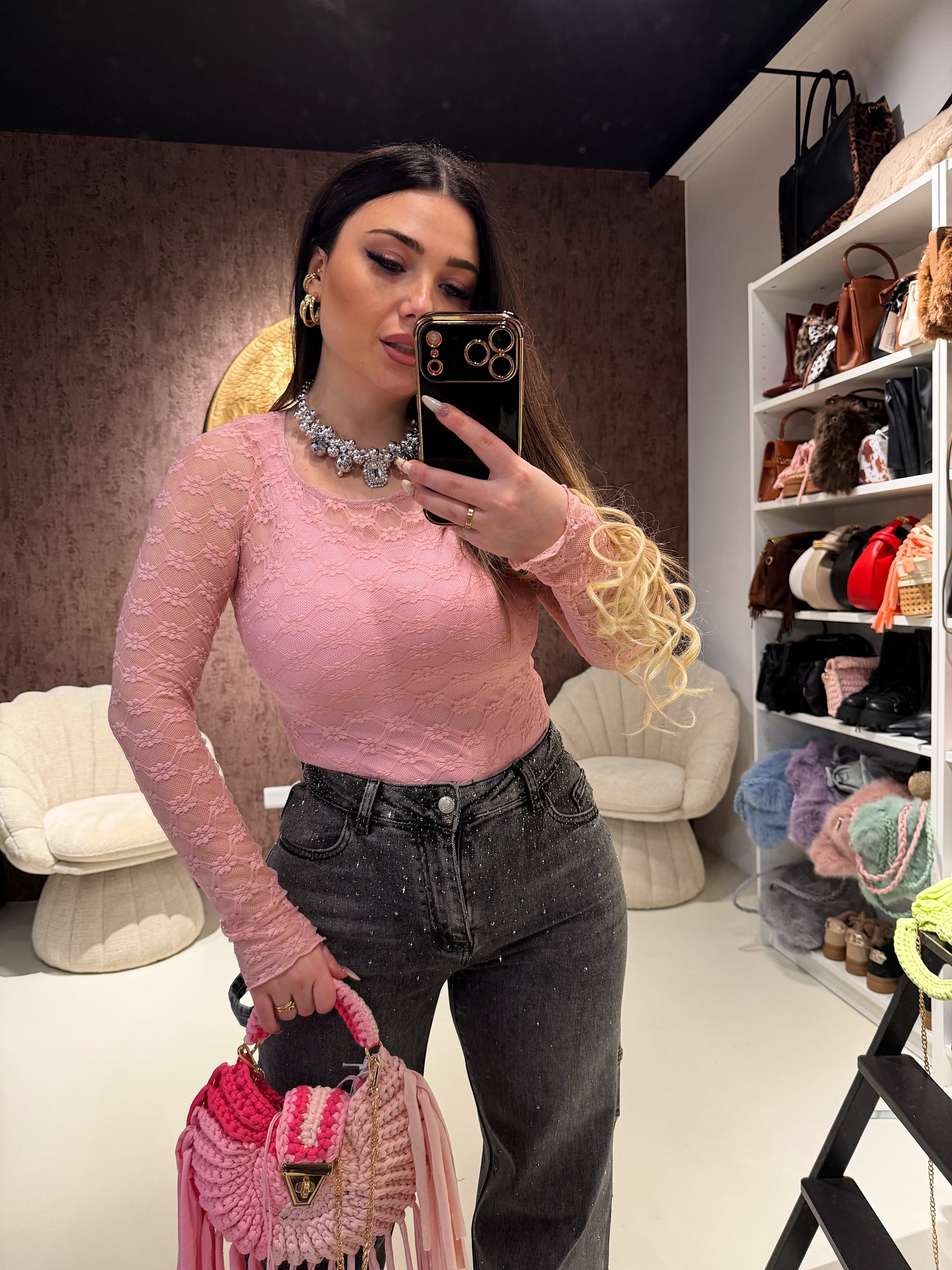 Maglia in Pizzo Floreale - R.a. Boutique