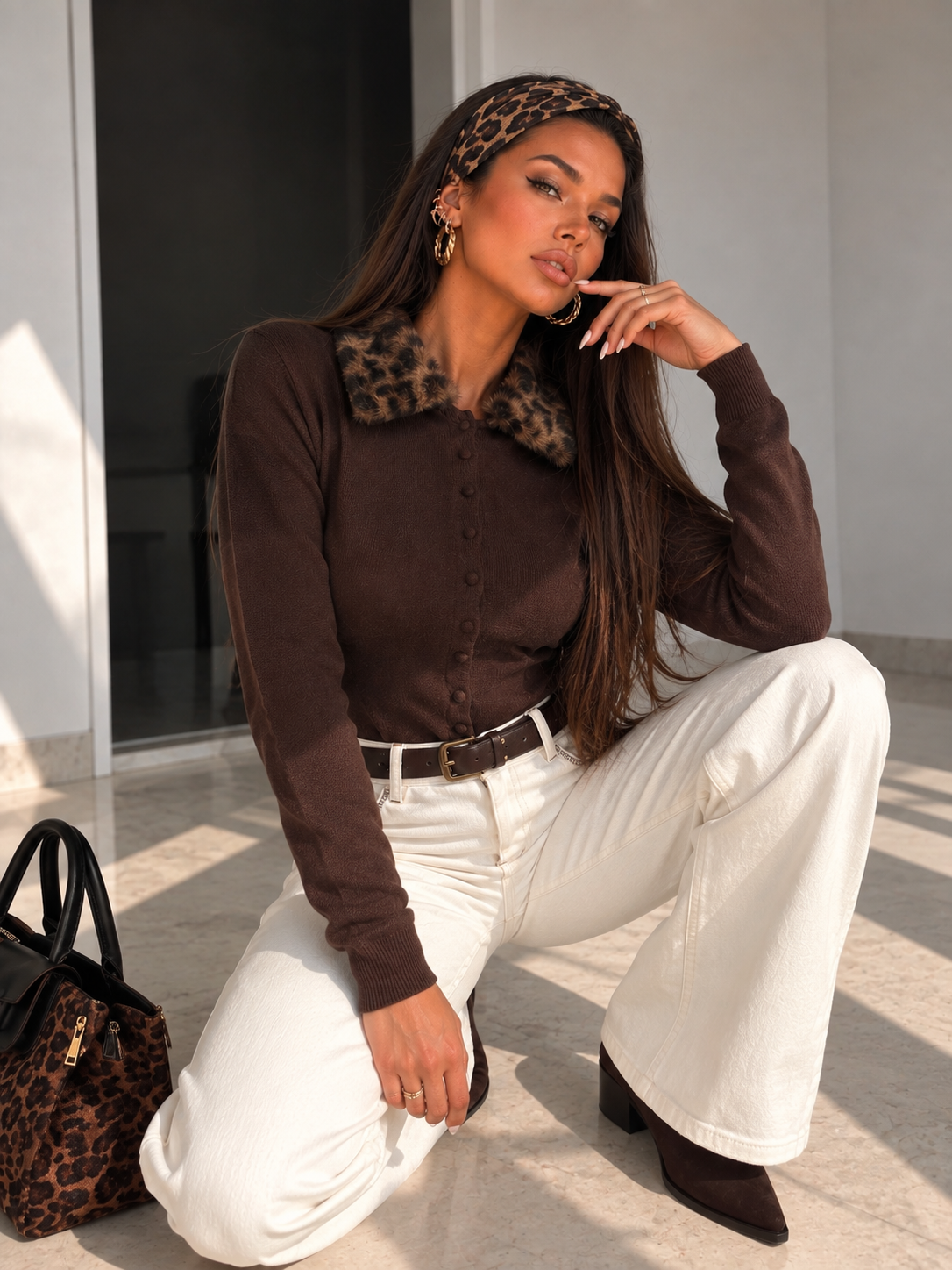 Pantalone essential white con cintura compresa - R.a. Boutique