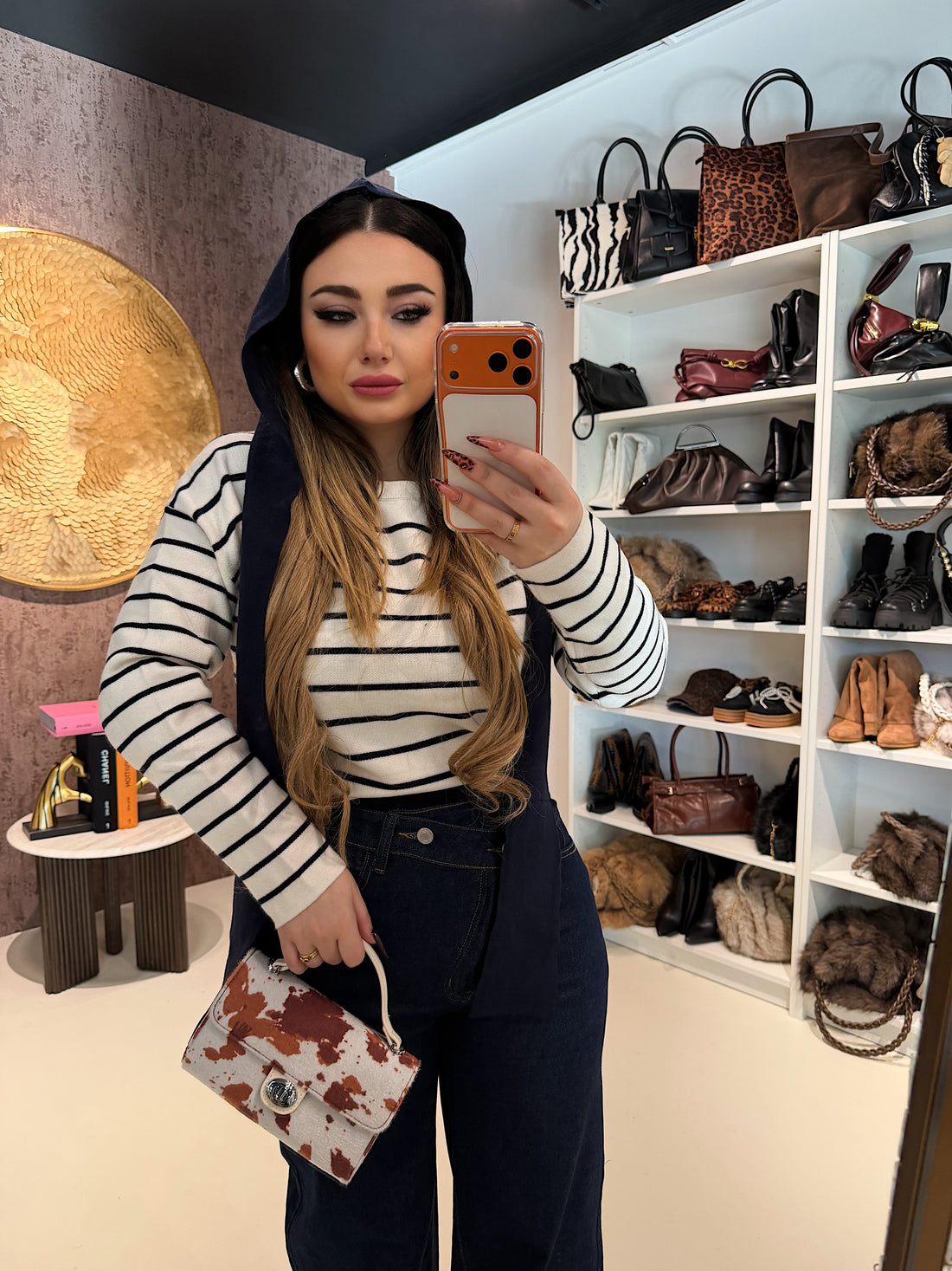 Maglia Parisienne a righe con spalla sciarpa - R.a. Boutique