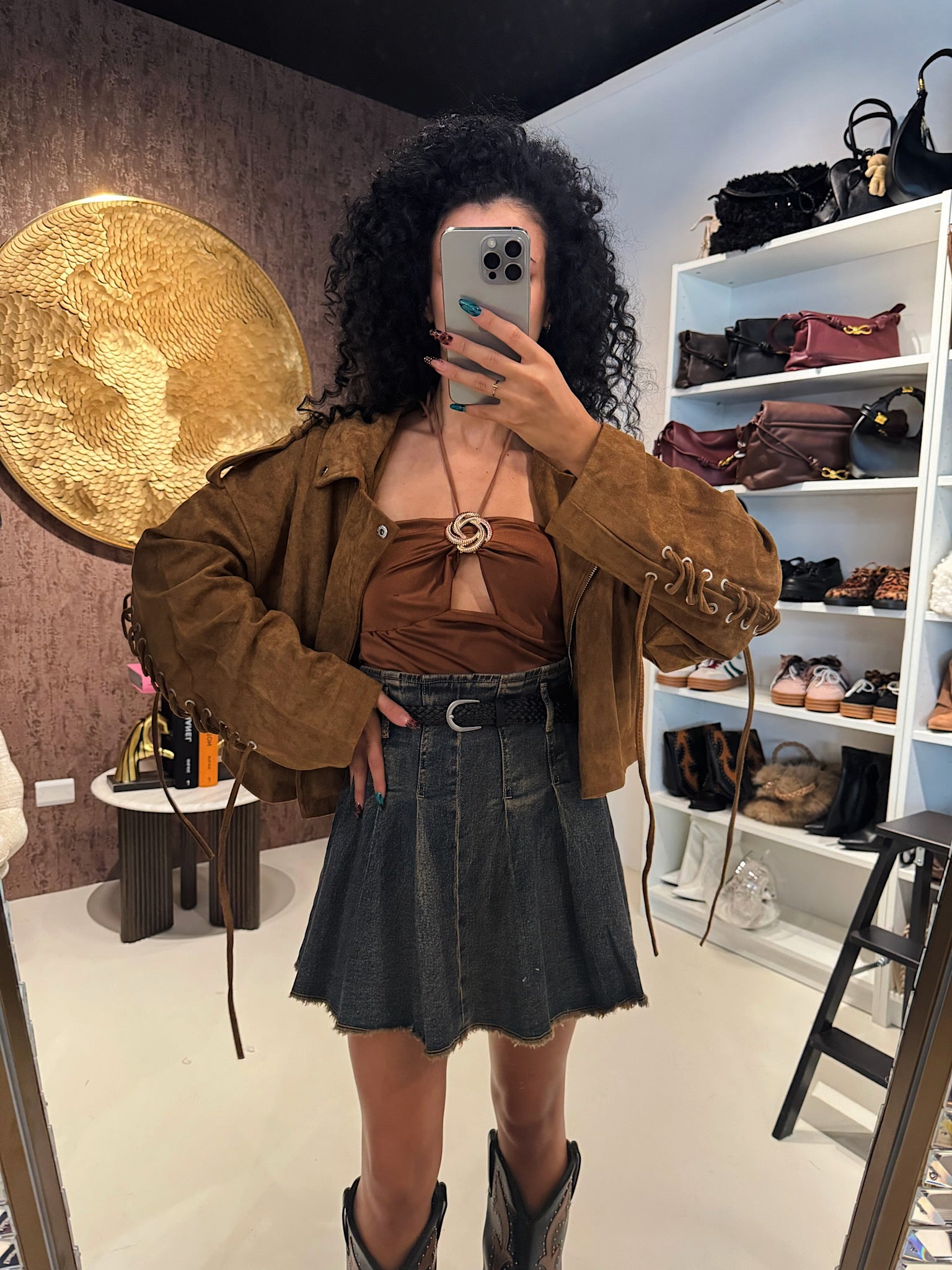 Gonna in jeans con cintura - R.a. Boutique