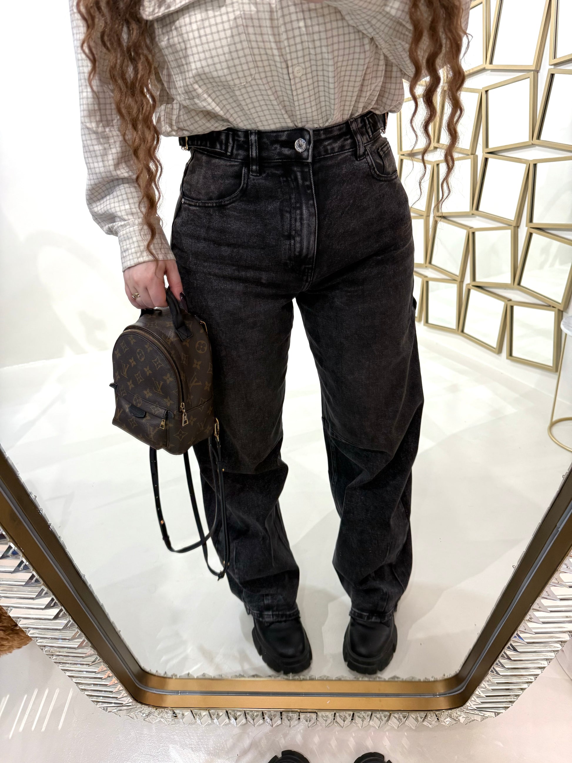 Jeans ballon con cintura - R.a. Boutique