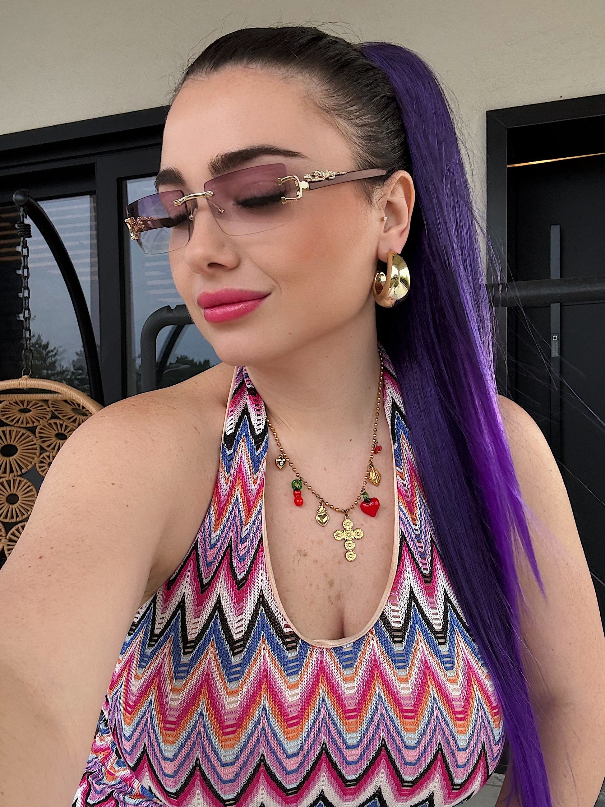 Collana croce e cuore - R.a. Boutique