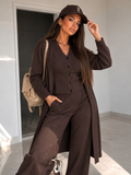 Completo 3 Pezzi in Maglia con Pantalone, Giacca e Cardigan - R.a. Boutique