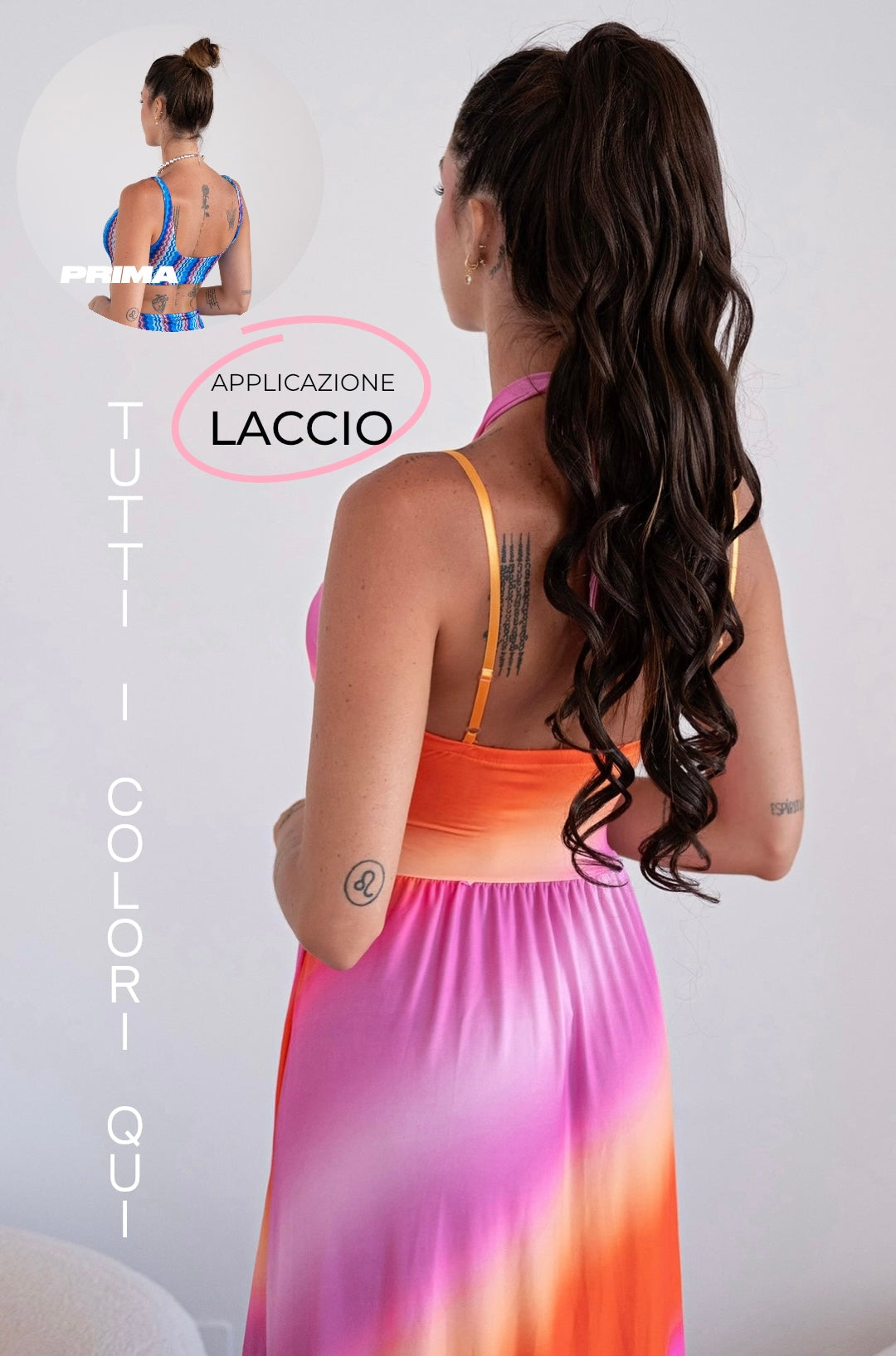 Coda con laccio effetto mosso vari colori - R.a. Boutique 