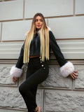 Giaccone in jeans con pelo - R.a. Boutique 