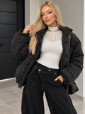 Maglia a Costine con Collo Alto e Trasparenze - R.a. Boutique