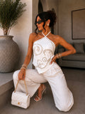 Top corsetto con borchie arabesque - R.a. Boutique