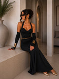 Completo body e gonna nero - R.a. Boutique