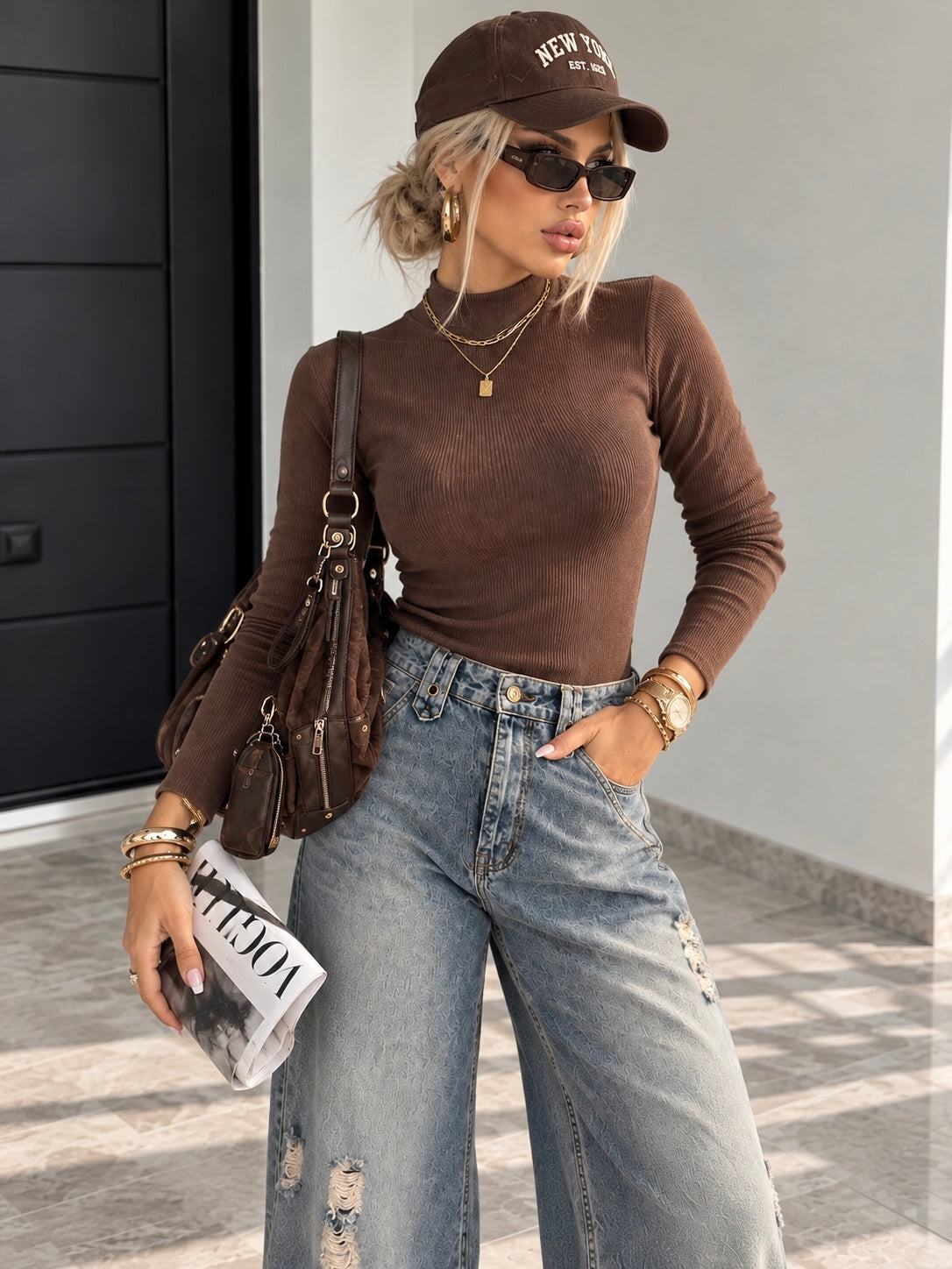 Maglia Collo Alto costina - R.a. Boutique