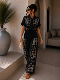 Completo Rope con corda ricamata manica corta - R.a. Boutique