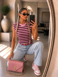 Top a Righe con Spalline imbottite - R.a. Boutique
