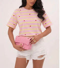 T-Shirt Cuoricini Candy Stripe - R.a. Boutique