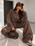 Completo denim dark con strass - R.a. Boutique