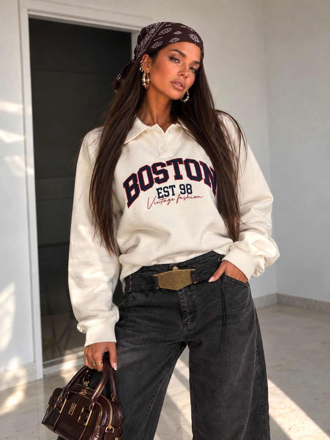 Felpa Boston Vintage Polo - R.a. Boutique