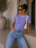 T-Shirt Cuoricini Candy Stripe - R.a. Boutique