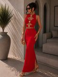Completo Cut-Out con sole rosso - R.a. Boutique