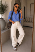 Camicia celeste a righe - R.a. Boutique
