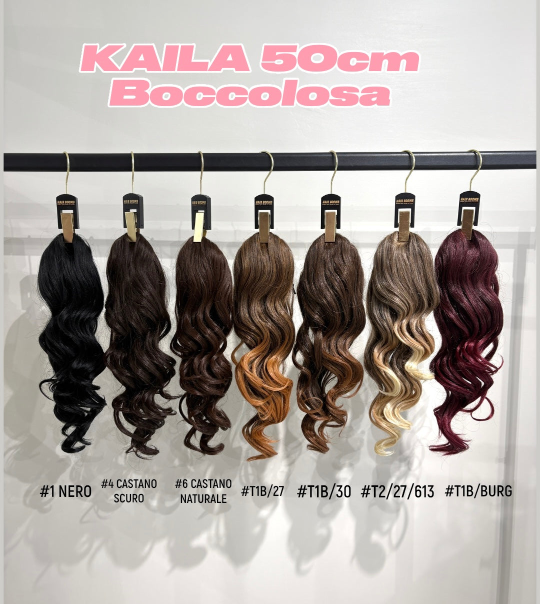 Coda boccolosa vari colori 50cm - R.a. Boutique