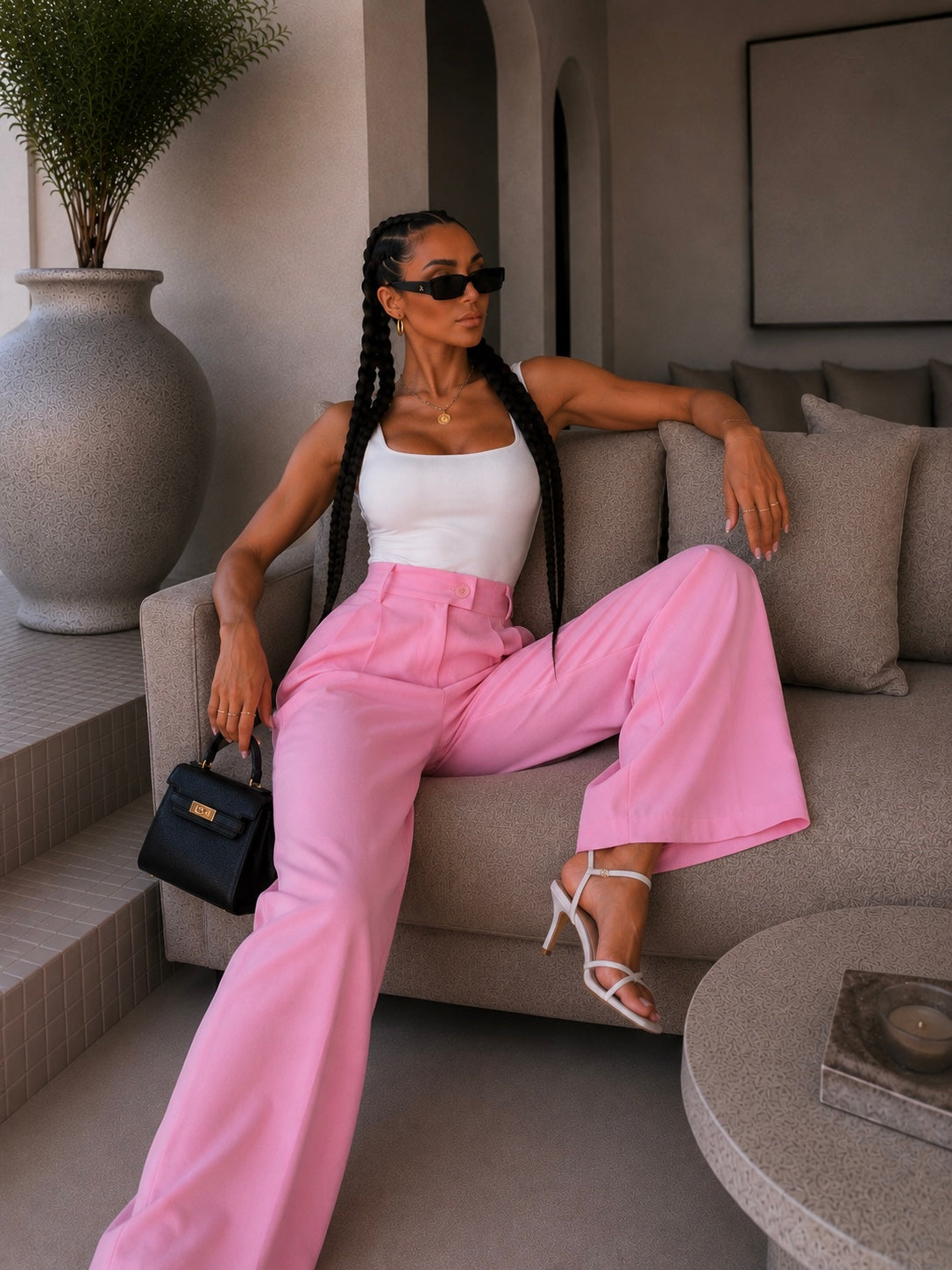 Pantalone con chiusura a portafoglio - R.a. Boutique