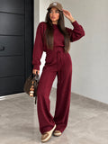 Completo Soft Winter in Maglia con Pantalone – Bordeaux - R.a. Boutique