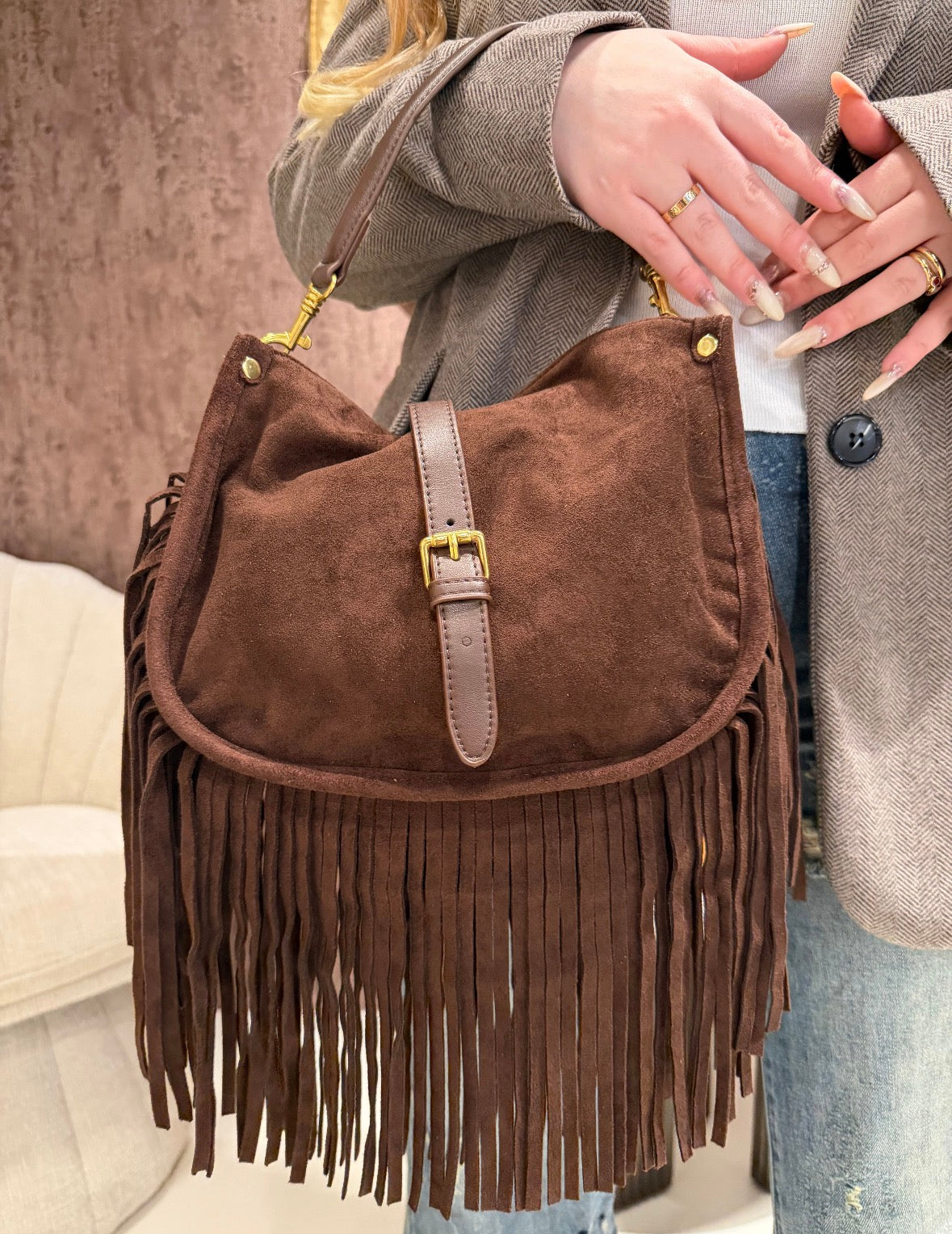 Borsa con frange - R.a. Boutique