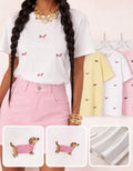 T-shirt Doggy Chic Ricamo Mini - R.a. Boutique