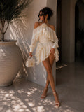 Abito Romantic Rouches Flower - R.a. Boutique