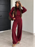 Completo Soft Winter in Maglia con Pantalone – Bordeaux - R.a. Boutique