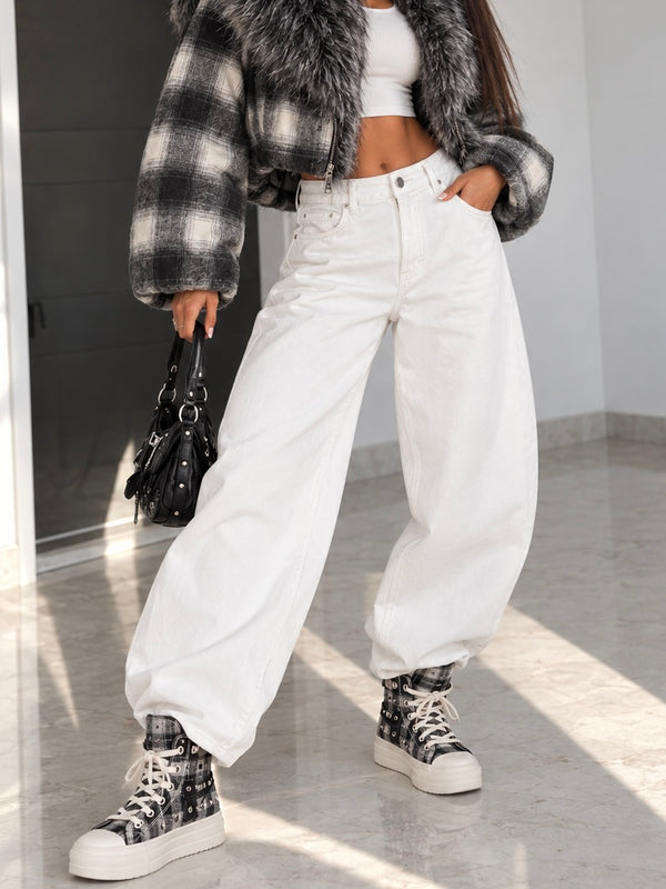 Jeans balloon bianco