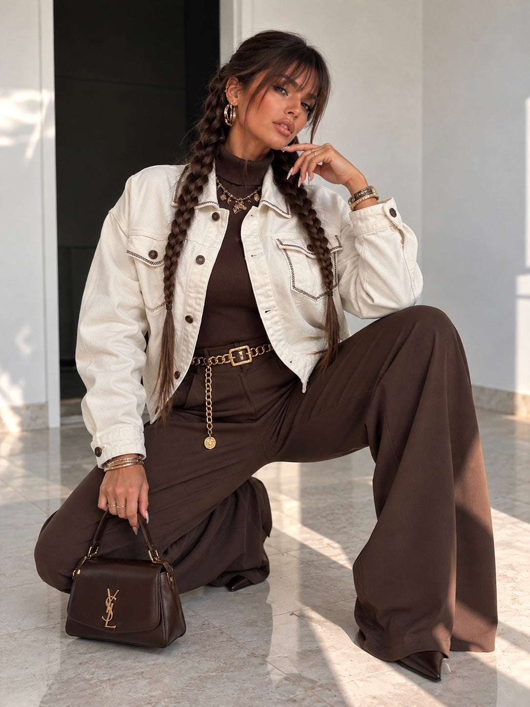 Giacca Essential White Denim - R.a. Boutique