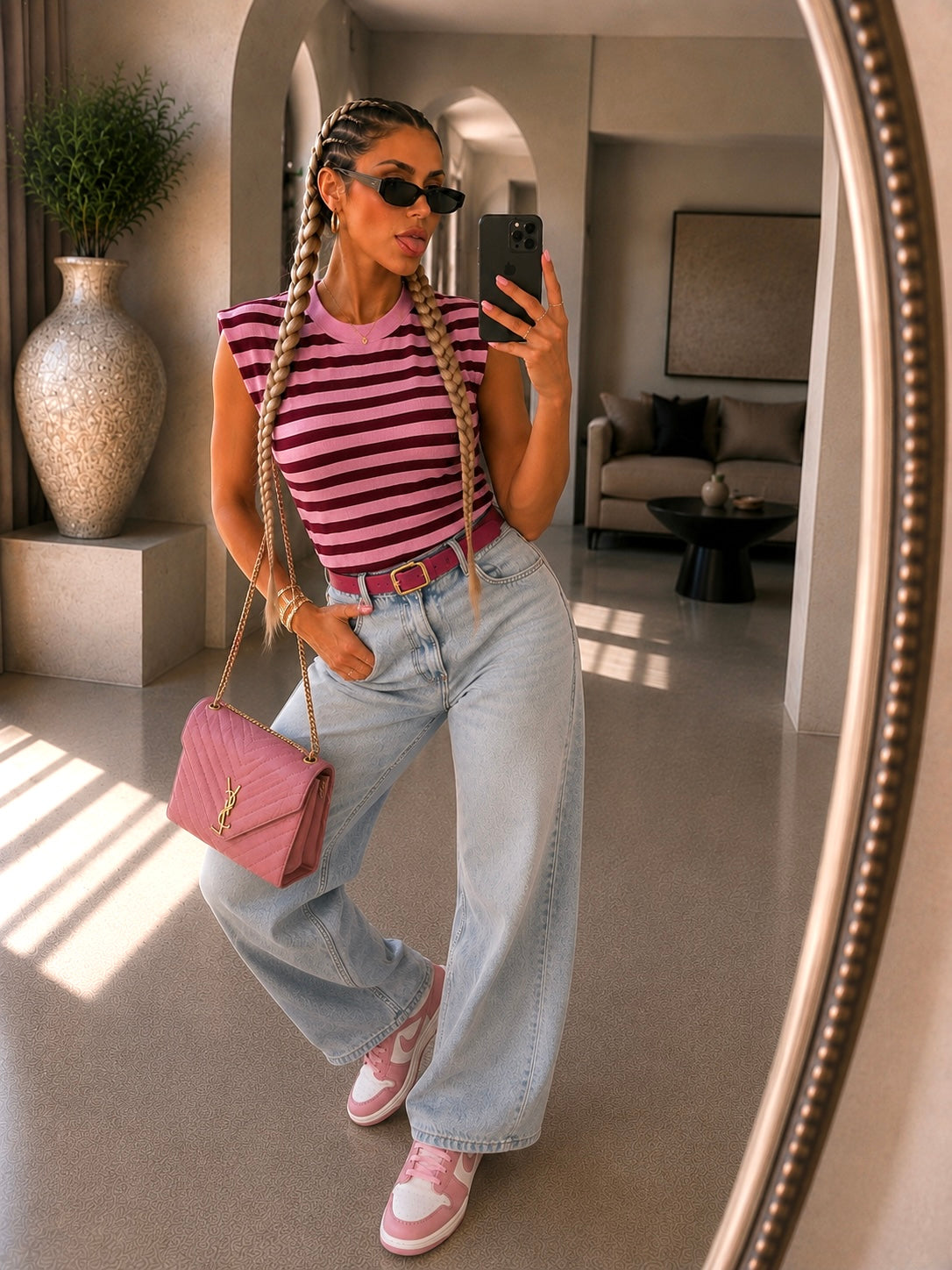 Top a Righe con Spalline imbottite - R.a. Boutique
