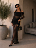 Abito nero con trasparenza - R.a. Boutique