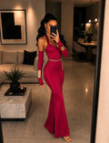 Completo body e gonna rosso - R.a. Boutique