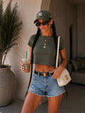 T-shirt crop in cotone vari colori - R.a. Boutique