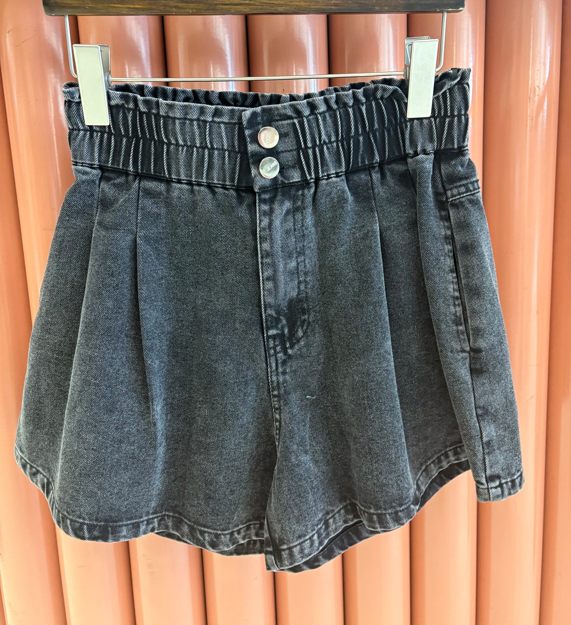 Short in jeans con elastico Black Ash - R.a. Boutique