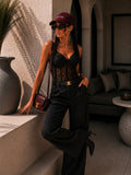 Body in pizzo con coppe e bretelle - R.a. Boutique