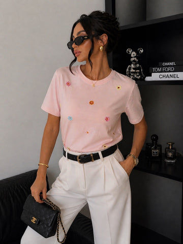 T-shirt con margherite - R.a. Boutique